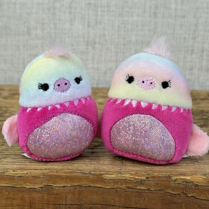 Squishmallow Squishville - Lilith The Ostrich Fluffy Pink Mini Bird Plush Retire
