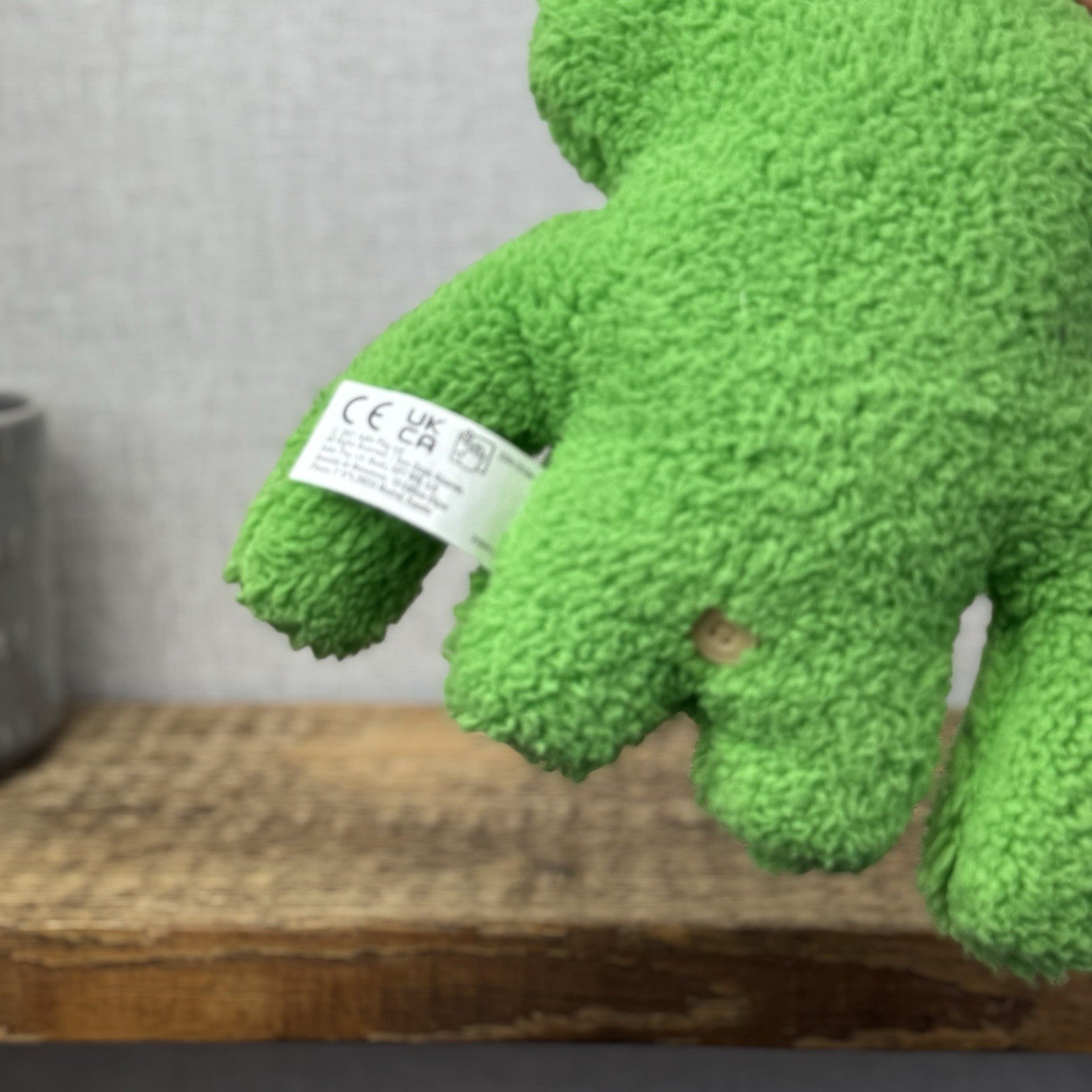 Fuggler Squidge Snuggler Bright Green Funny Ugly Monster Soft Toy Retired 
