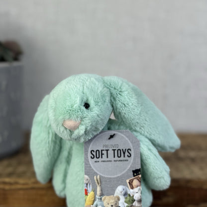 Jellycat Small Bashful Mint Bunny - Green Small Bashful Rabbit Rare, Retired 8"