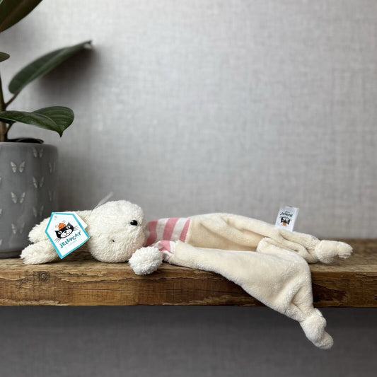 Jellycat Bredita Bunny Soother - Pink Striped Soother - Comforter With Tags