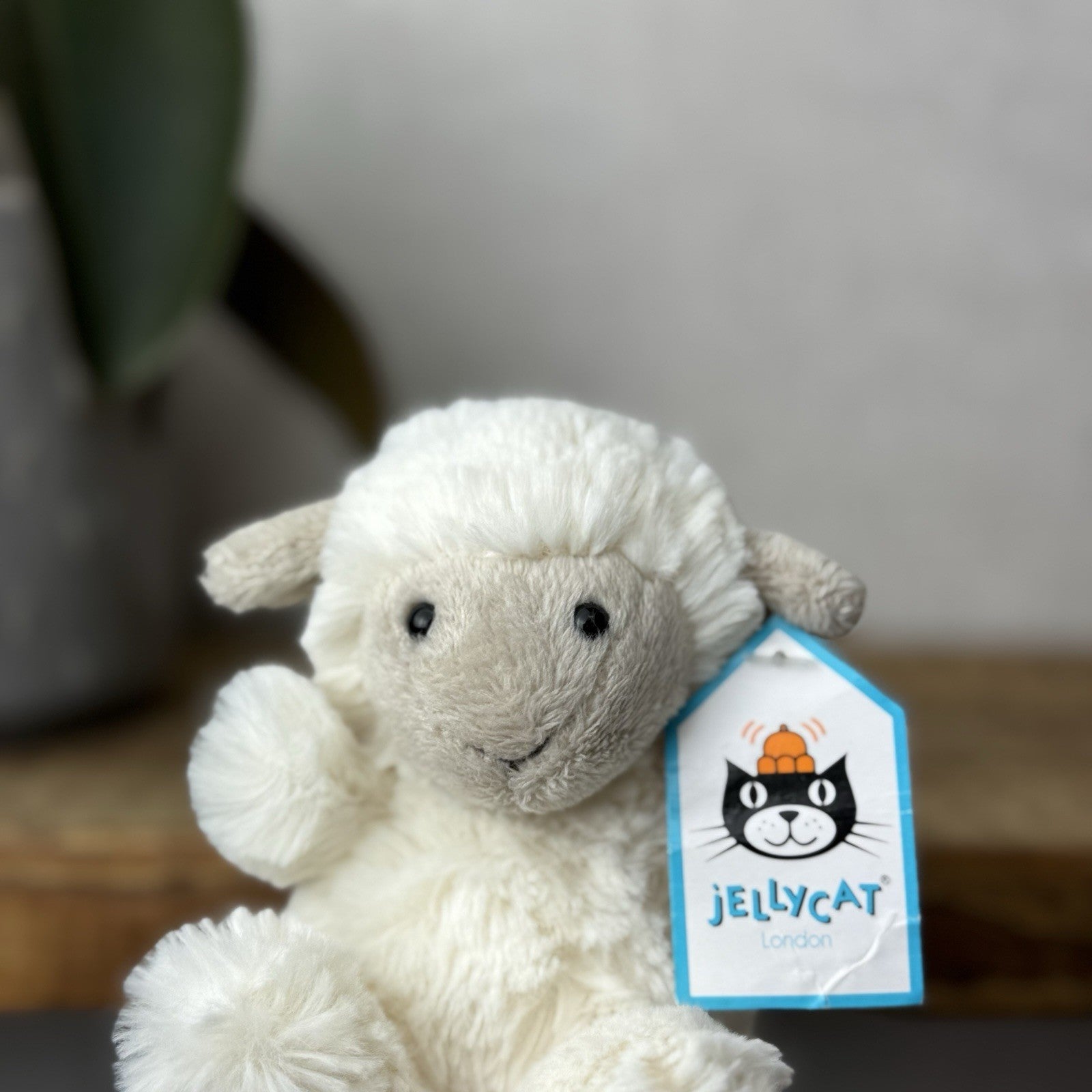 Jellycat Baby Poppet Sheep Tiny Poppet Vintage Lamb Mini Beanie With Tags 4”
