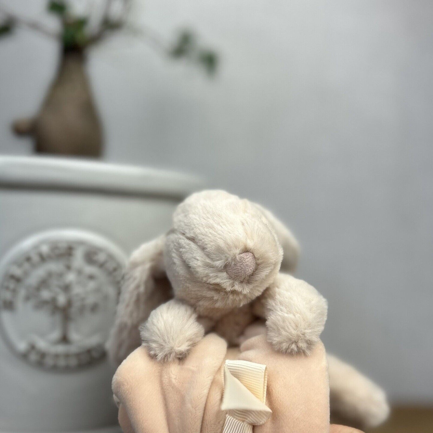 Jellycat Shooshu Bunny Soother - Tiny Smudge Soother - Beige Bunny Comforter