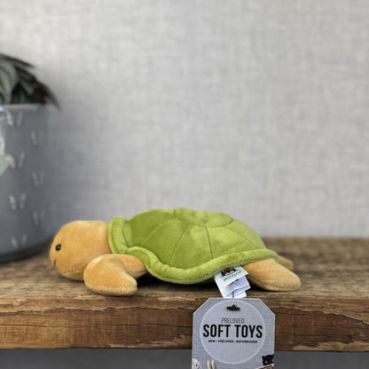 Jellycat Small CeeCee Turtle - Small Green Velour Turtle Beanie retired 6” (#2)