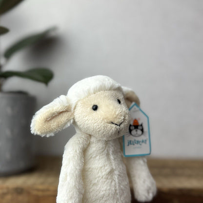 Jellycat Small Bashful Lamb Soft  Plush - Small Bashful Lamb Old Style Old Tags