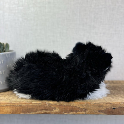 TY Kitties Black & White Fluffy Cat Soft Toy Retired Beanie 2007