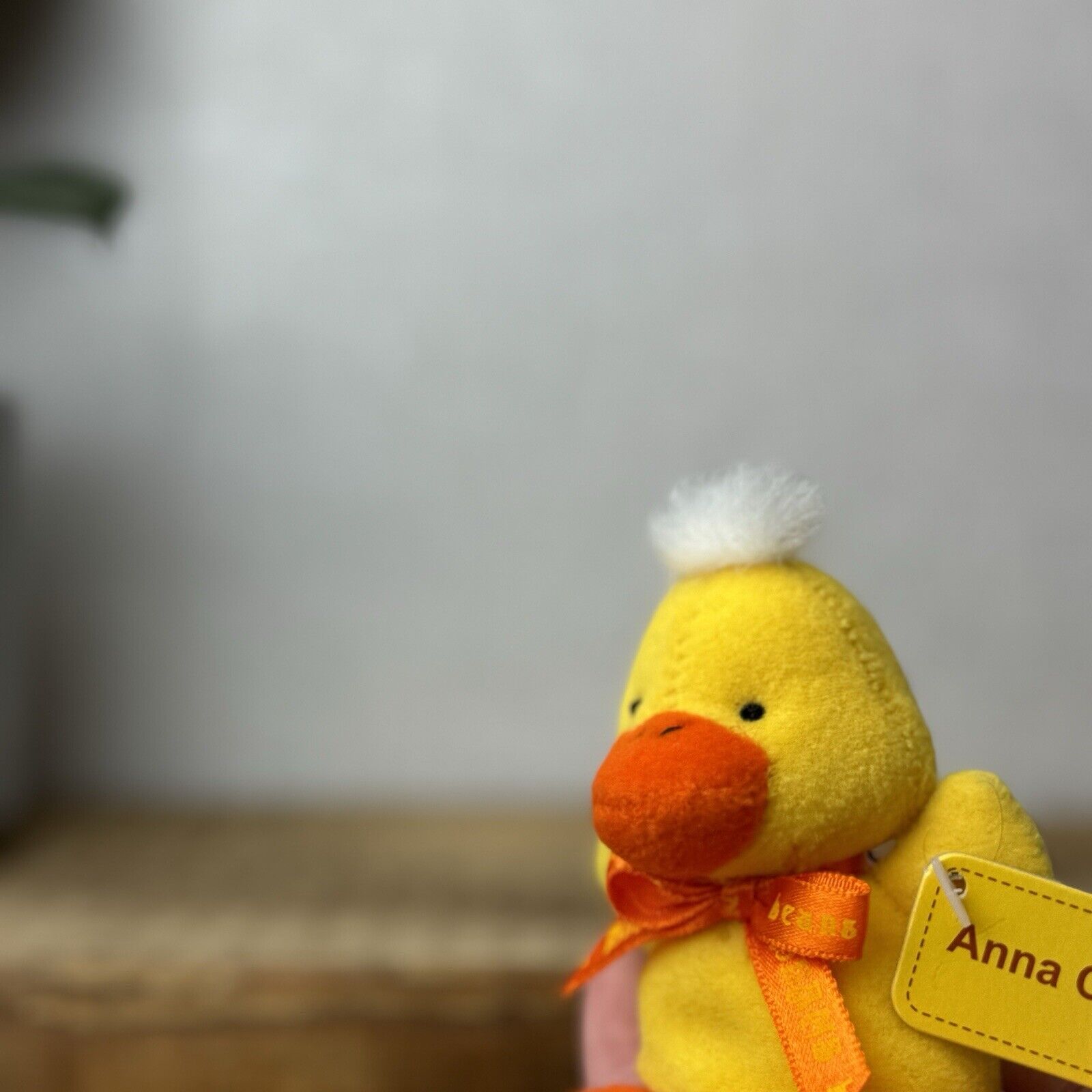 Anna Club Plush Beanie Duck - Tiny Beanie Duck Hanging New With Tags - Vintage 