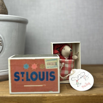 Maileg Christmas Little Sister Mouse 2011/2012 - Matchbox Mouse Collectible