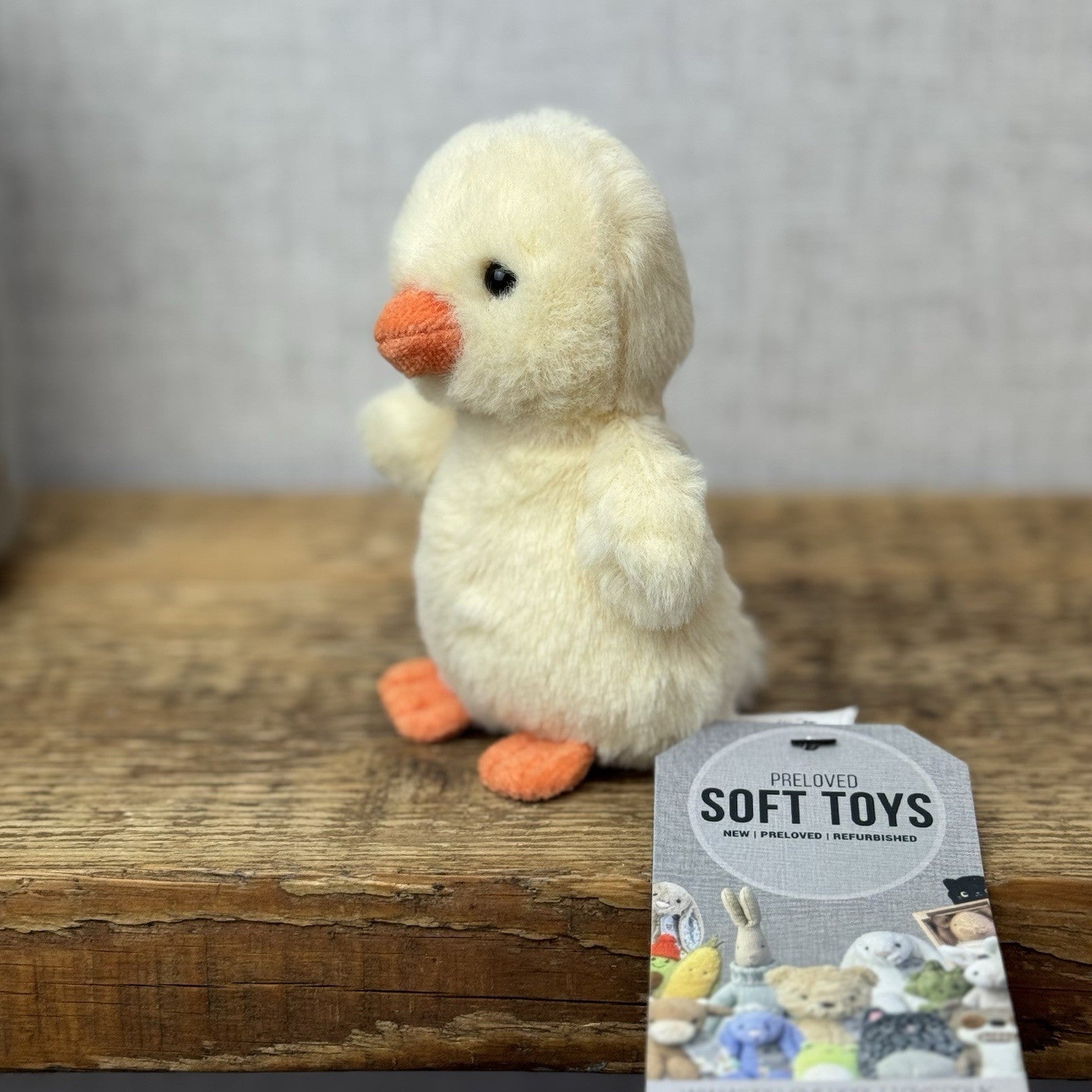 Jellycat Fluffy Chick - Tiny Yellow Fluffy Chick Bird Soft Toy Retired 4” (#2)