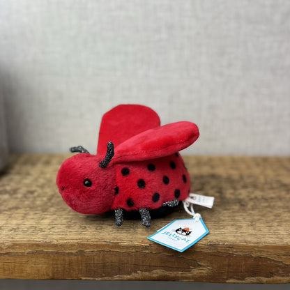 Jellycat Loulou Love Bug - Mini Ladybird Soft Toy Beanie Plush New With Tags 5"