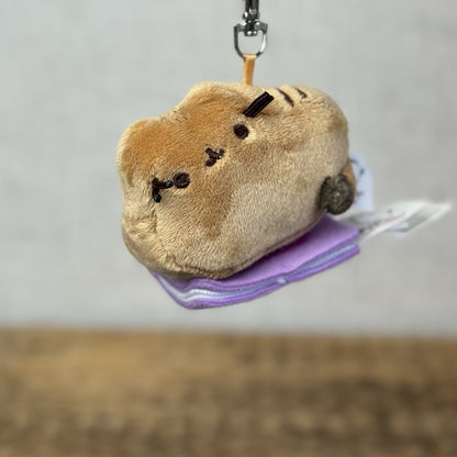 Gund Pusheen Cat - Places Cats Sit - Keychain eries 3 Cat Sitting On Book 