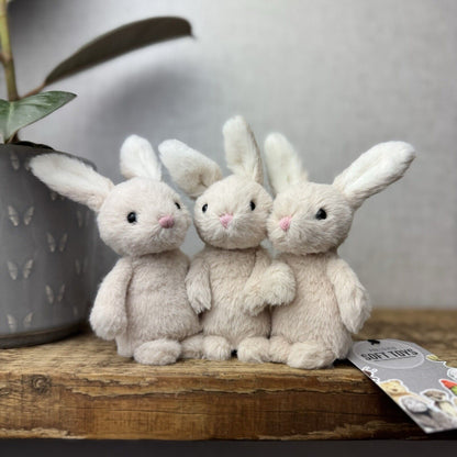 Jellycat Oatmeal Fluffy Bunny - Mini Bunny - Tiny Fluffy Bunny 5” Pocket Pal (1)