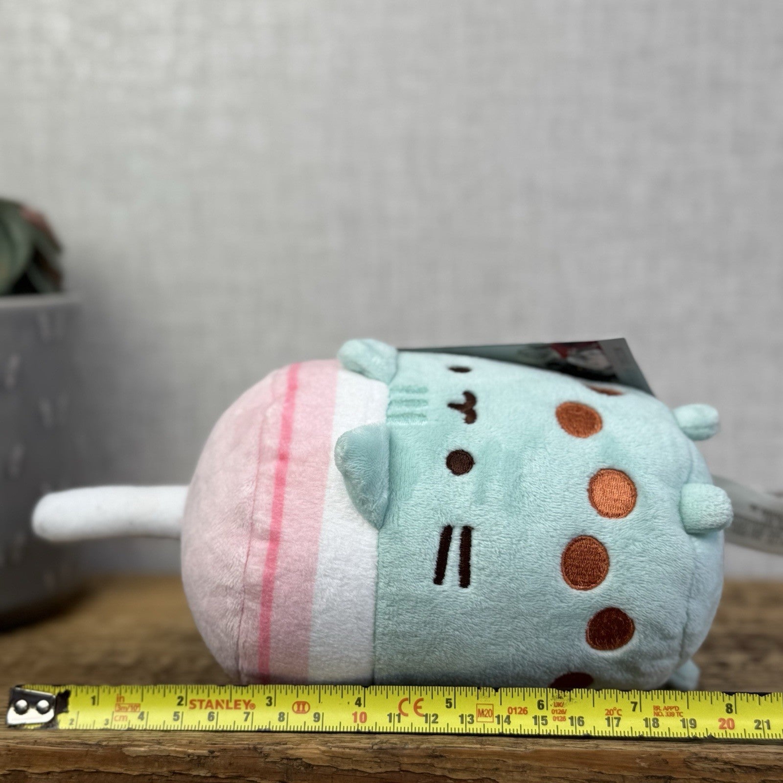 Gund Pusheen Cat - Boba Tea Pusheen Small Soft Toy Cat New Without Tag 8”