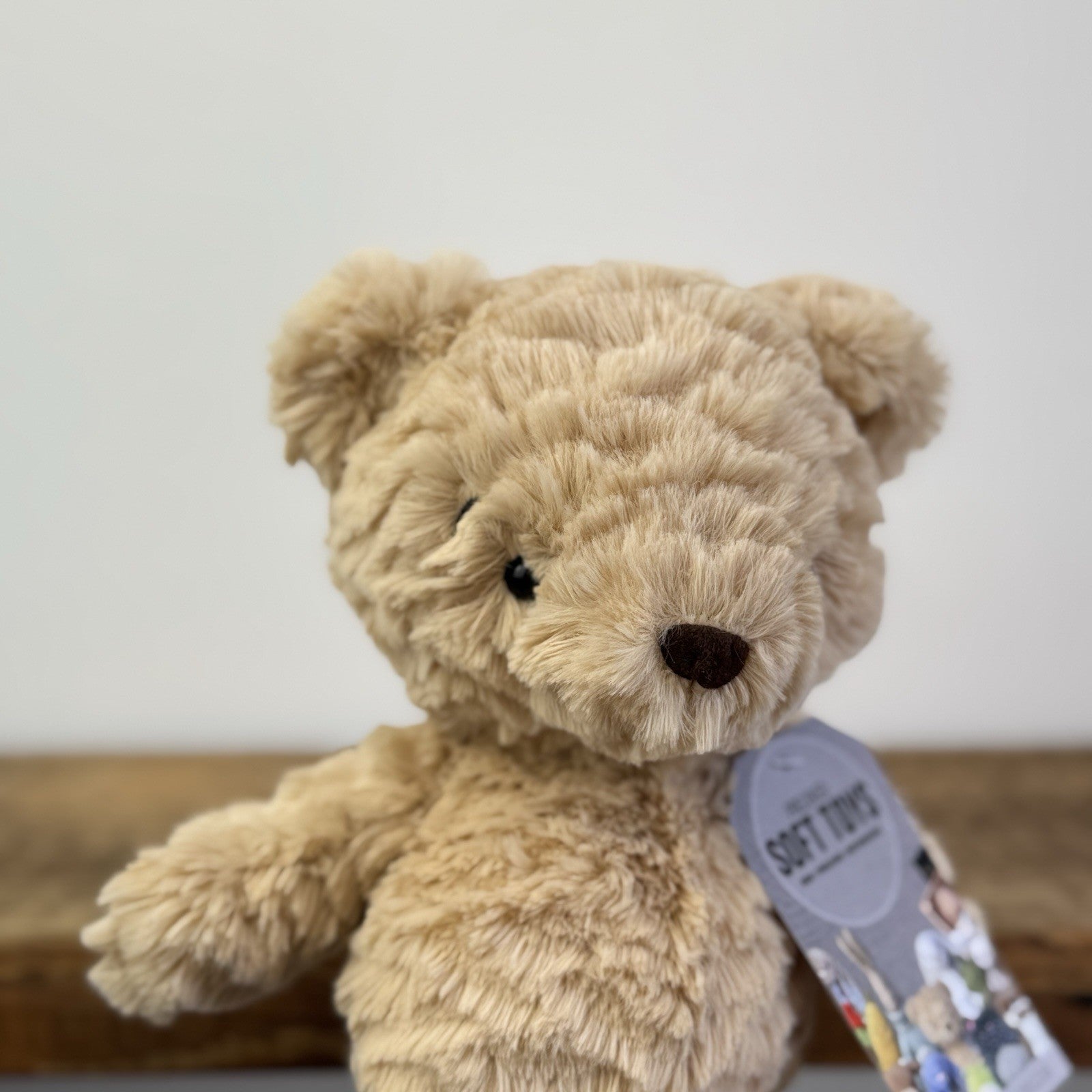 Jellycat Squishu Bear - Small Texture Bear Soft Toy Honey/Brown Retired Rare 10”