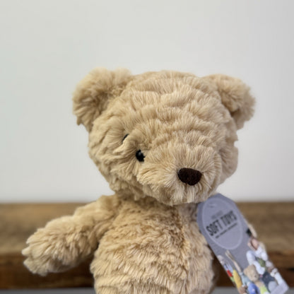 Jellycat Squishu Bear - Small Texture Bear Soft Toy Honey/Brown Retired Rare 10”