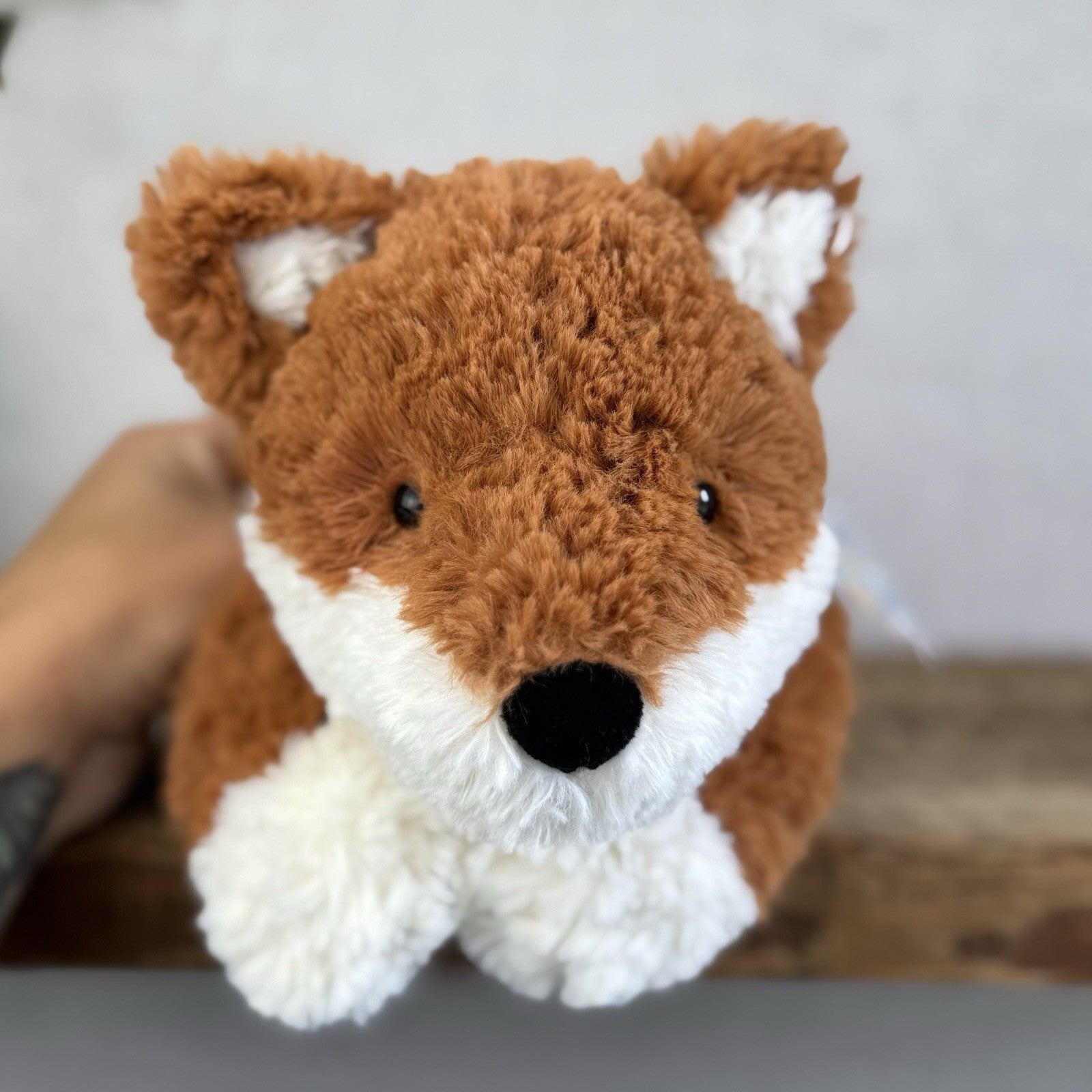 Jellycat Tumblie Fox Laying Curly Fox Plush Beanie Lying Fox Soft Toy 12" (#2)