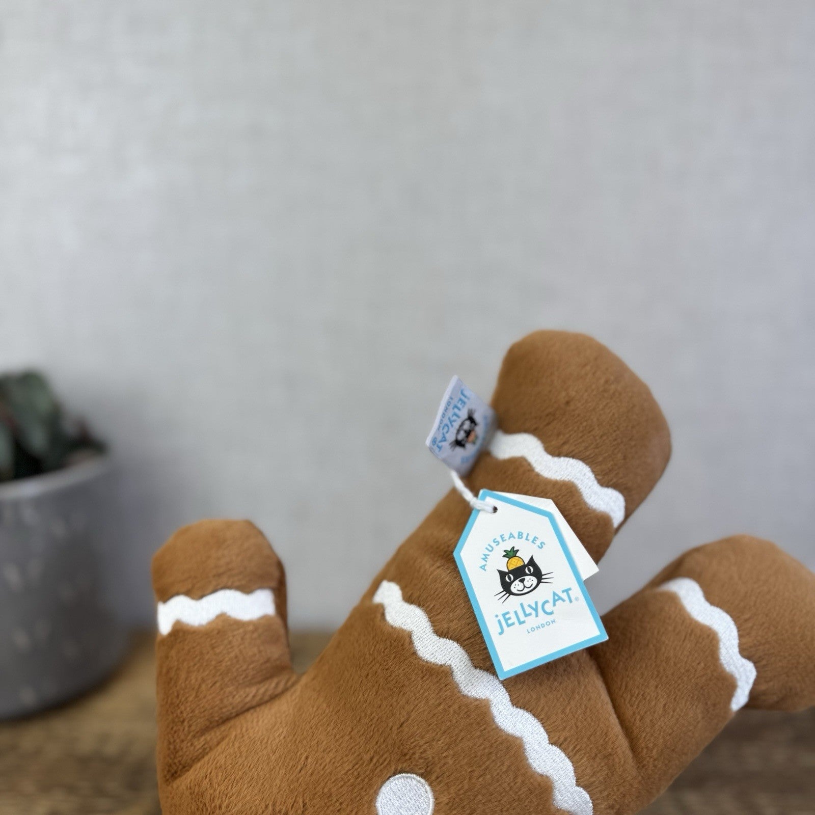 Jellycat Large Jolly Gingerbread Fred - New With Tags Gingerbread Soft Toy 12"