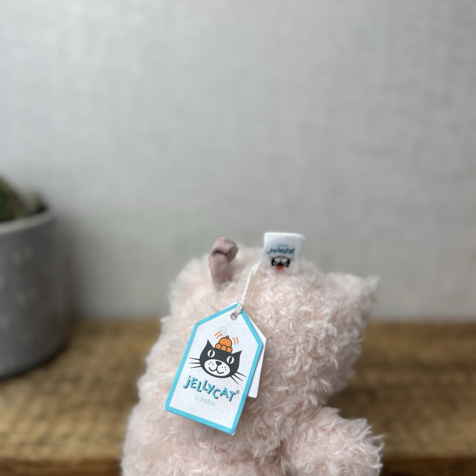 Jellycat Little Pig - Fluffy Pink Piglet Soft Toy Small Curly Fur Retired 7"