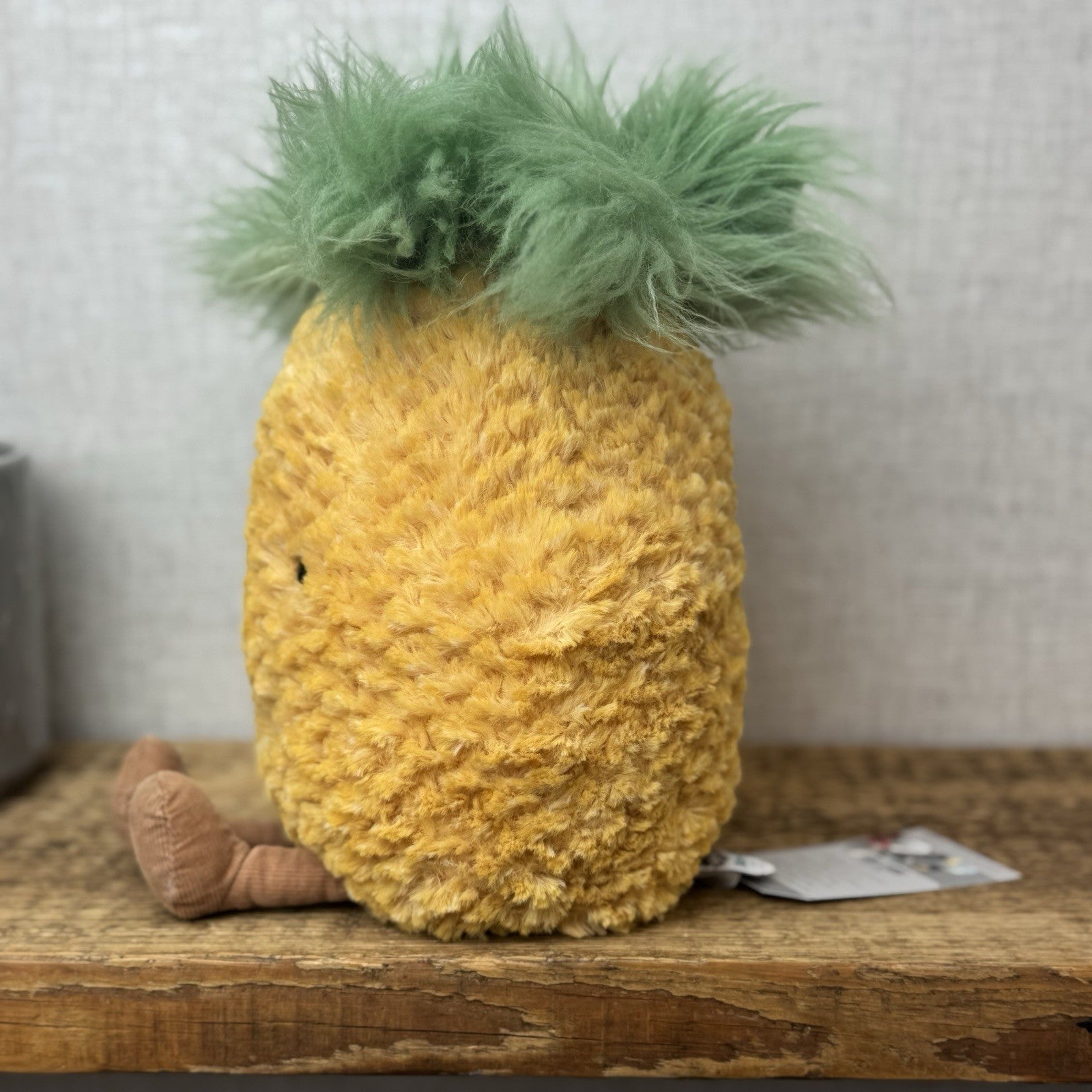 Jellyc Amuseable Pineapple - Medium Pineapple Beanie Plush Fluffy 12"