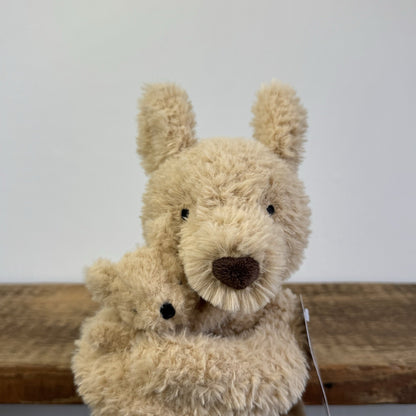 Jellycat Huddles Kangeroo - Kangeroo With Baby Soft Toy NWOT 12"