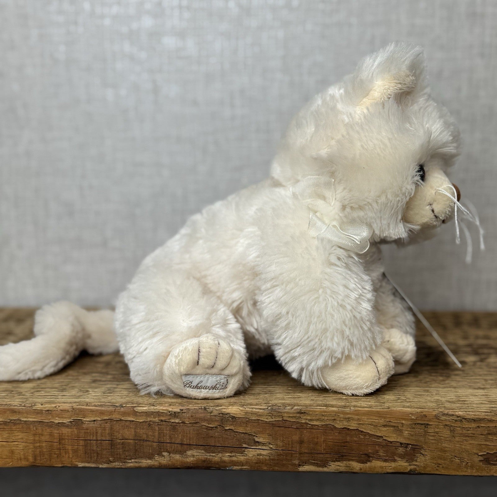 Bukowski Bears - Guccio Cat Small Cream/off White Beanie Cat/kitten Small 10”