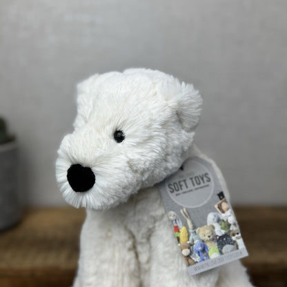Jellycat Medium Perry Polar Bear - White Polar Bear Beanie Soft Toy 8” (#2)
