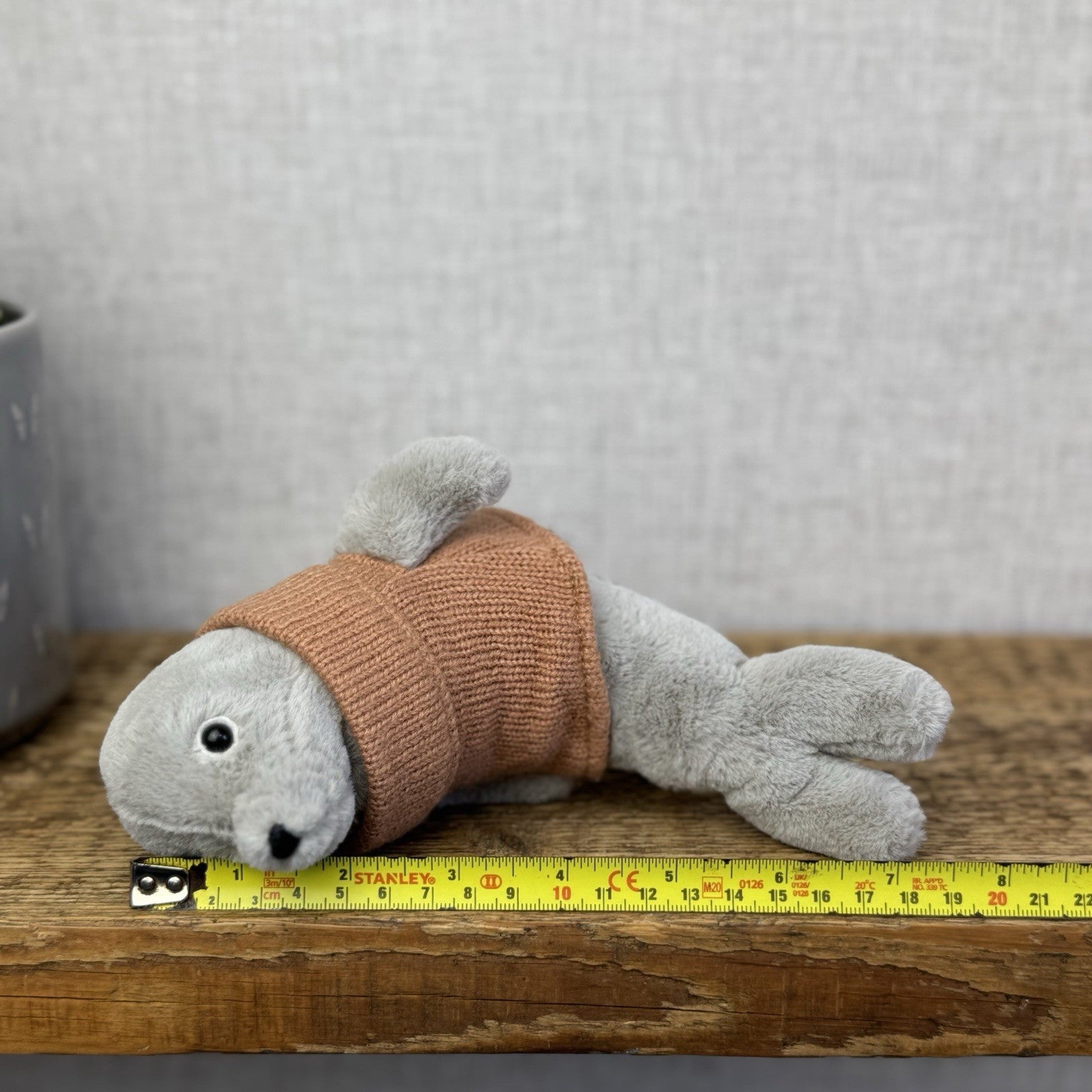 Jellycat Cozy Crew Seal - Seal Beanie In A Jumper Poloneck Plush Retired  8"