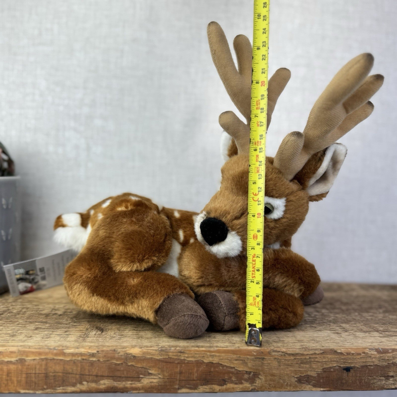 Living Nature Red Deer Stag - Laying Deer Woodland Soft Toy Plush Rare 10”