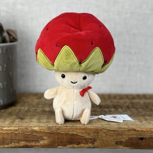Jellycat Straw-beret Sallie - Small Strawberry Plush Retired New With Tags 8”