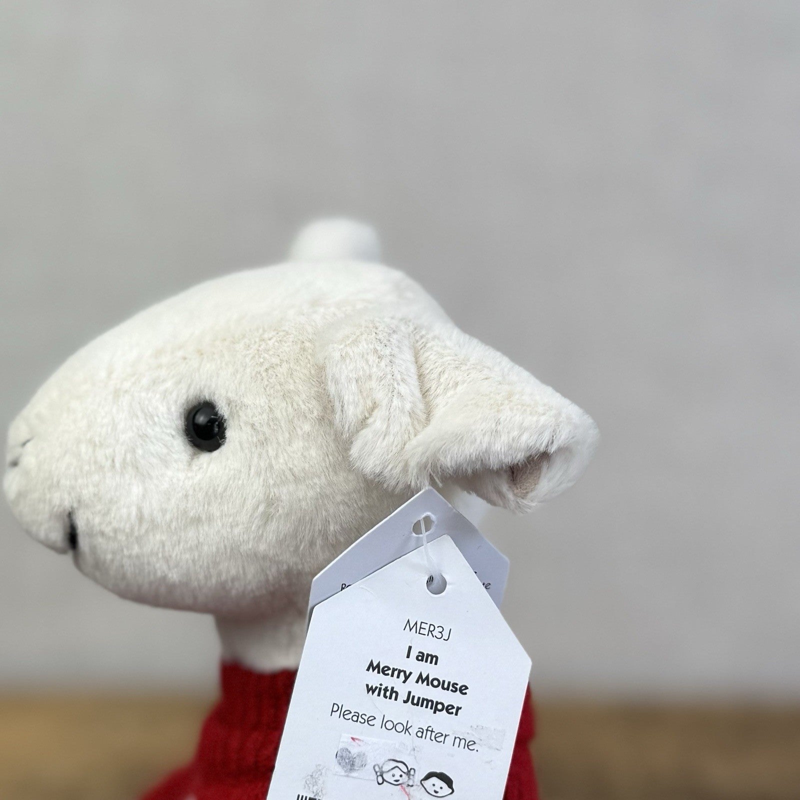 Jellycat Merry Mouse With Jumper - Christmas Soft Toy Retired New With Tags 8"