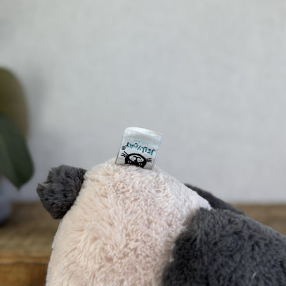 Jellycat Medium Puffles Panda - Super Soft Sitting Cream & Black Panda 13" (#2)