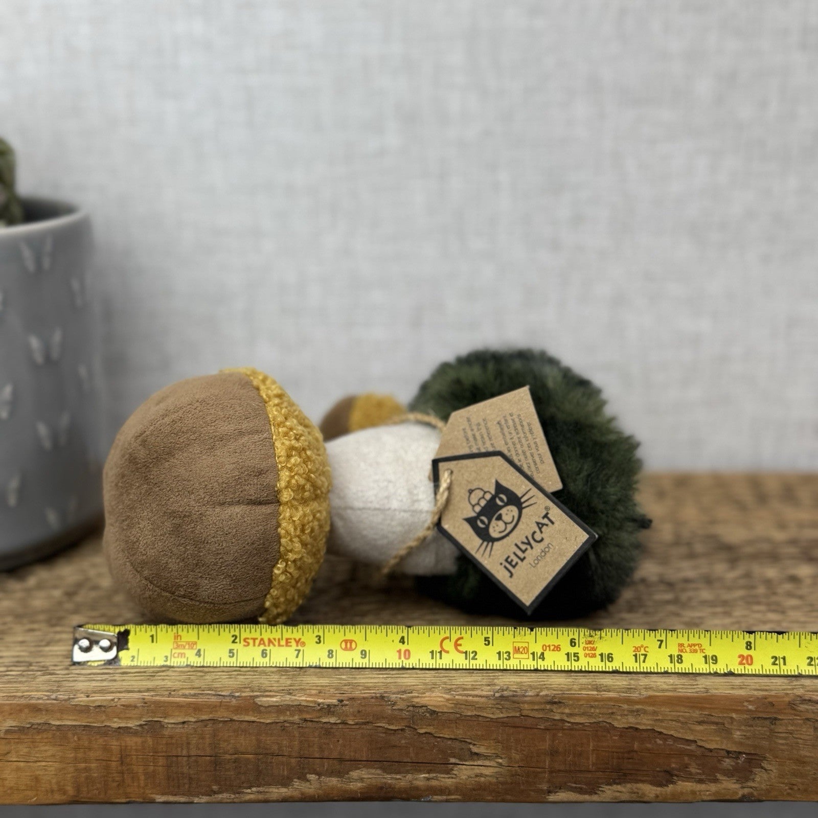 Jellycat Wild Nature Boletus Mushroom - Retired Mushroom Beanie Plush Display 8"