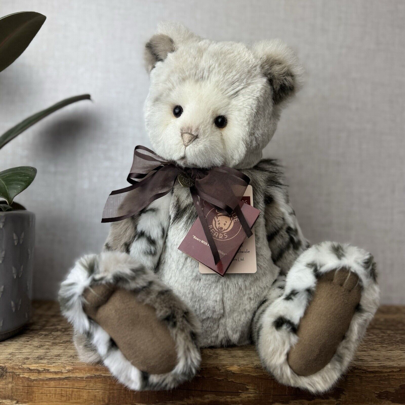 Charlie Bear Genevieve - Plumo Collection - Isabelle Lee Bear Neutral Bear 17”