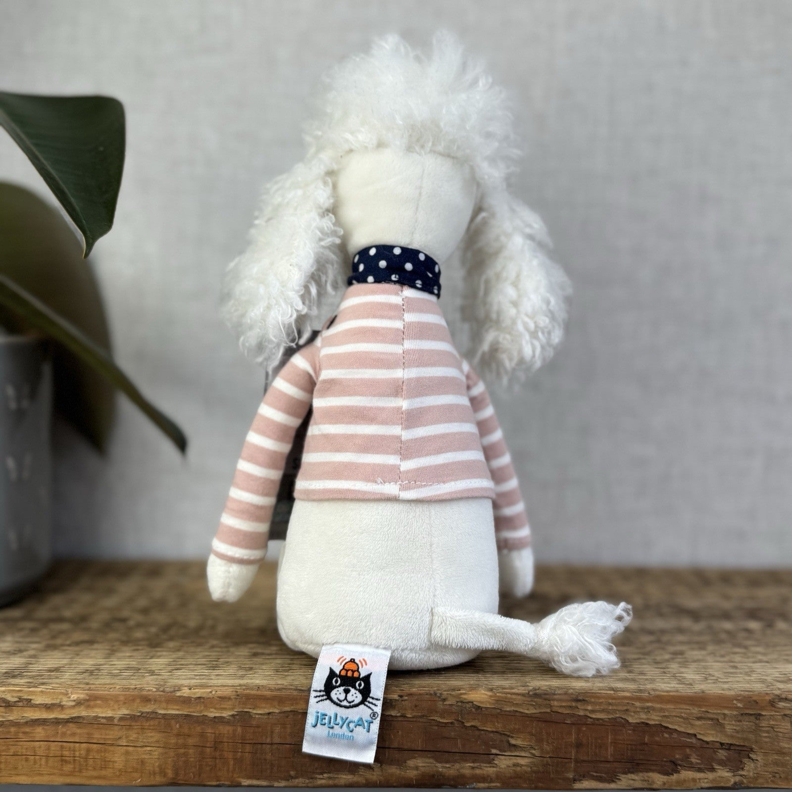 Jellycat Beatnik Buddy Poodle - White Puppy Dog In Jumper Scandi Cute Plush 12”