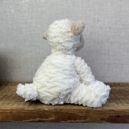 Jellycat Medium Fuddlewuddle Lamb Beige Face Textured Sheep Beanie 9"