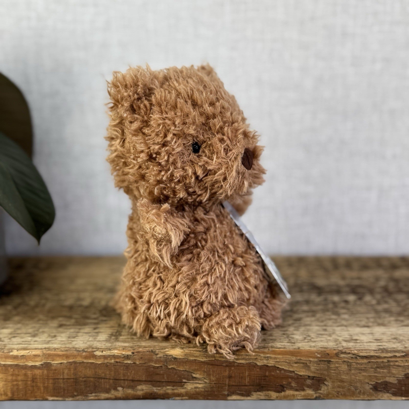 Jellycat Brown Little Bear - Small Curly Haired Brown Teddy Bear Soft Toy 7”