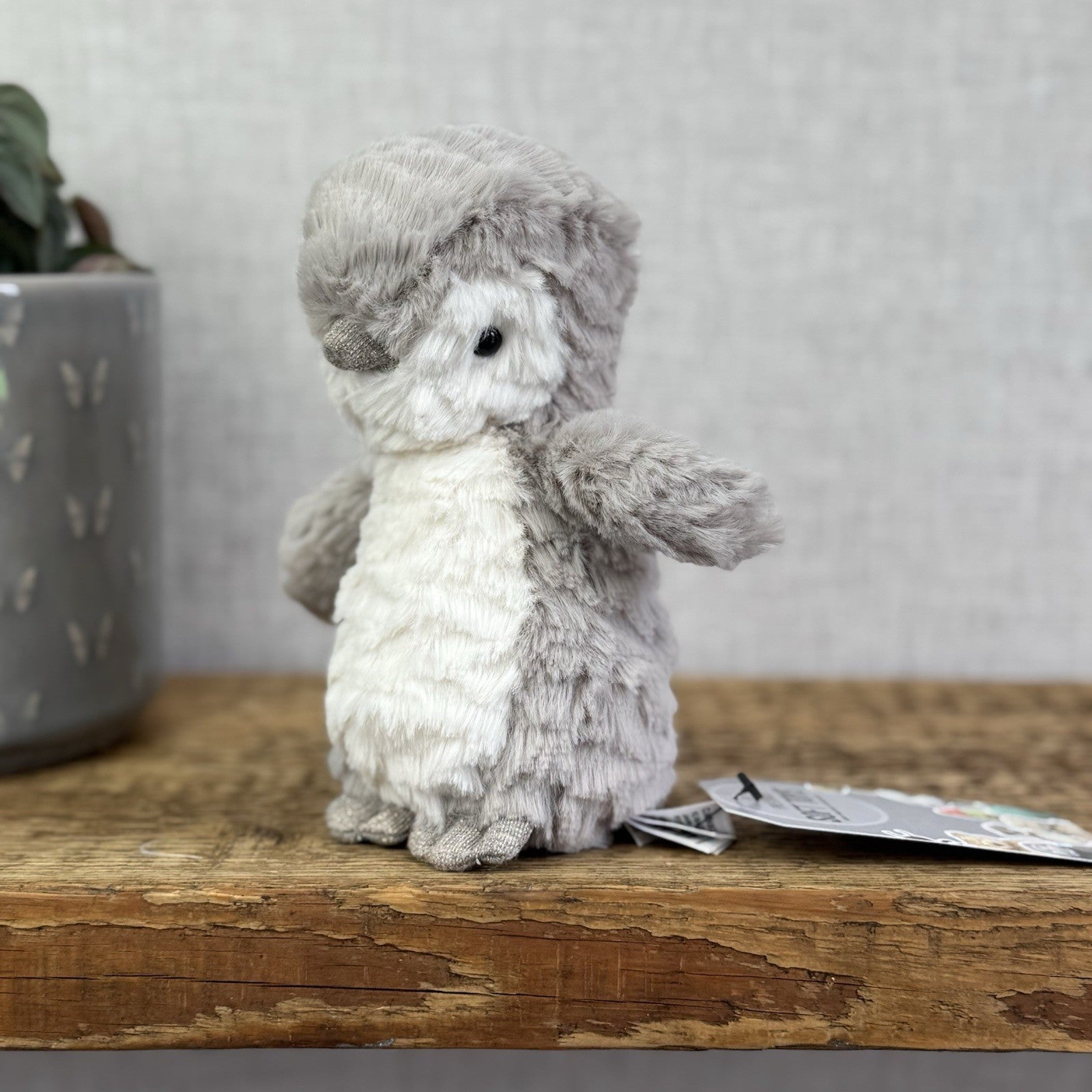 Jellycat Small Ditzi Penguin - Small Grey/Silver Beanie Penguin Plush 8"