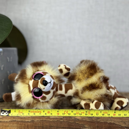 TY Beanie Boo Collectable Gertie Giraffe - Fluffy Big Eye Sparkly Giraffe NWOT