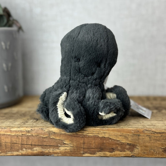 Jellycat Baby Inky Octopus - Tiny Black Octopus - Small Octopus Beanie 5”