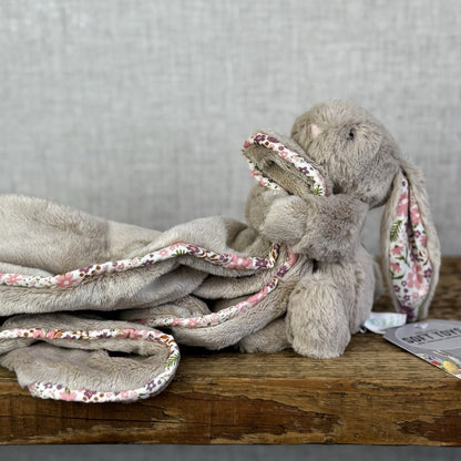 Jellycat Bashful Bunny Soother Bloosom beige 'Petal” Comforter Soother NWOT