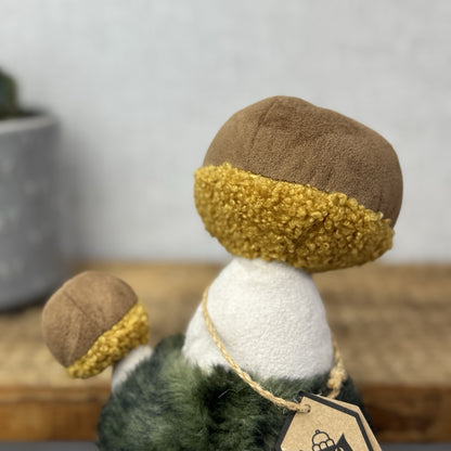 Jellycat Wild Nature Boletus Mushroom - Retired Mushroom Beanie Plush Display 8"
