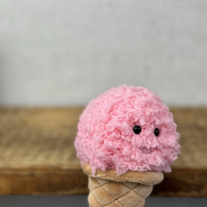 Jellycat Strawberry Ice Cream- Irresistible Ice Cream - Food Play Toy 7”