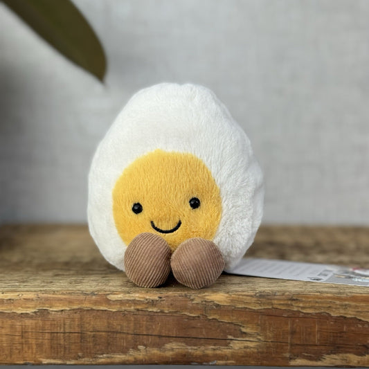 Jellycat Amuseable Happy Boiled Egg - Little Egg With Feet Soft Toy Beanie (#1)
