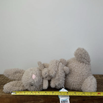 Jellycat Huddles Bunny Beige Rabbit Hare Mum With Baby Soft Plush Toy 14"