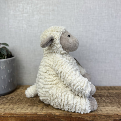 Jellycat Medium Fuddles Sheep Lamb Textured Zara Edition Soft Toy Beanie 12"