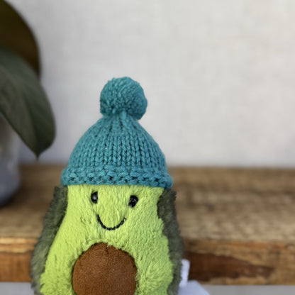 Jellycat Amuseable Cozi Avocado With Hat Plush Soft Toy - Teal Cozi Avacado