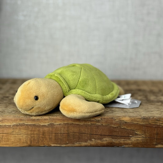 Jellycat Small CeeCee Turtle - Small Green Velour Turtle Beanie retired 6”