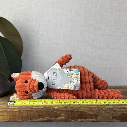 Jellycat Small Cordy Roy Fox - Small Orange Corduroy Fox Beanie Plush 8" (#2)