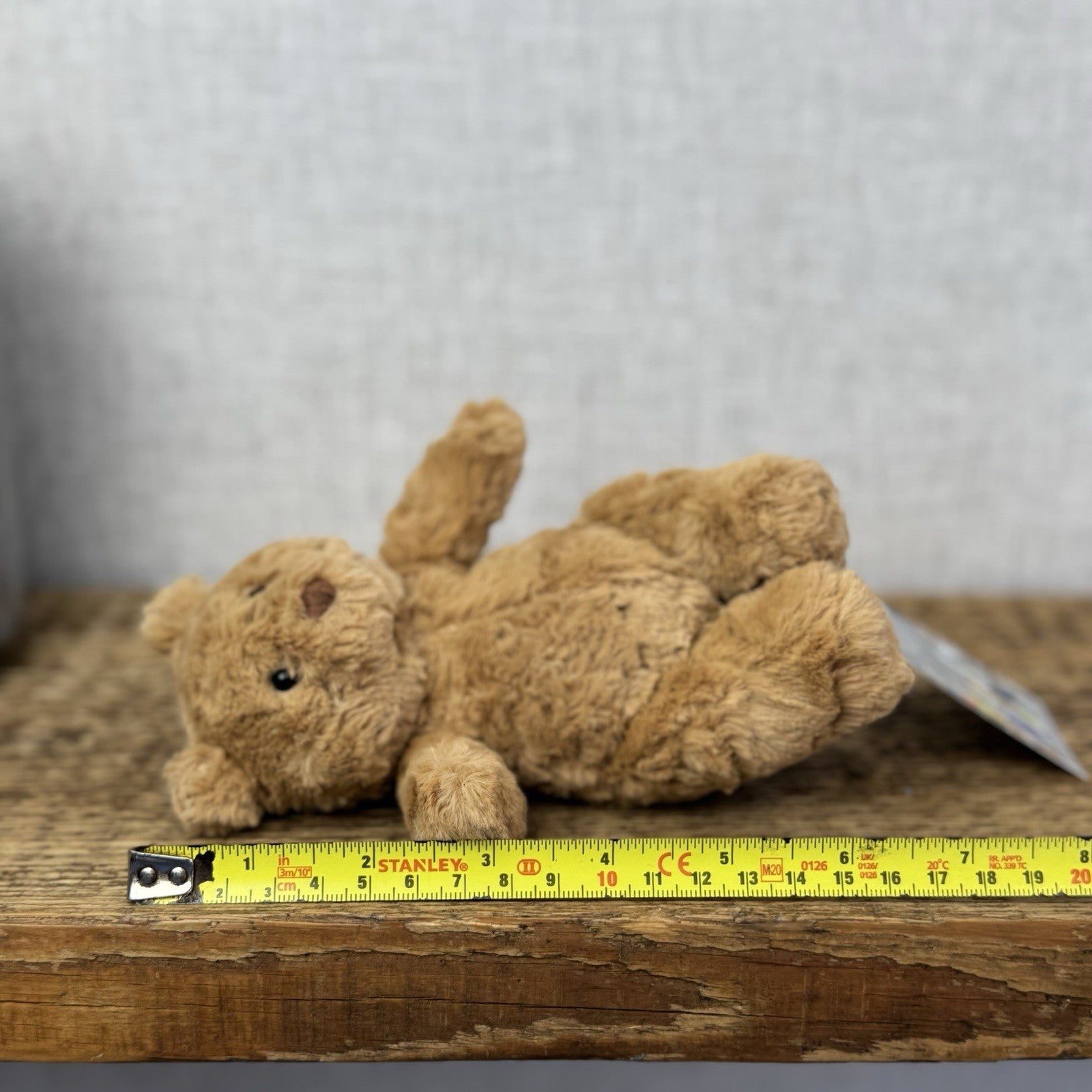 Jellycat Tiny Bartholemew Bear - Tiny Bear Jellycat Beanie Light Brown 7"