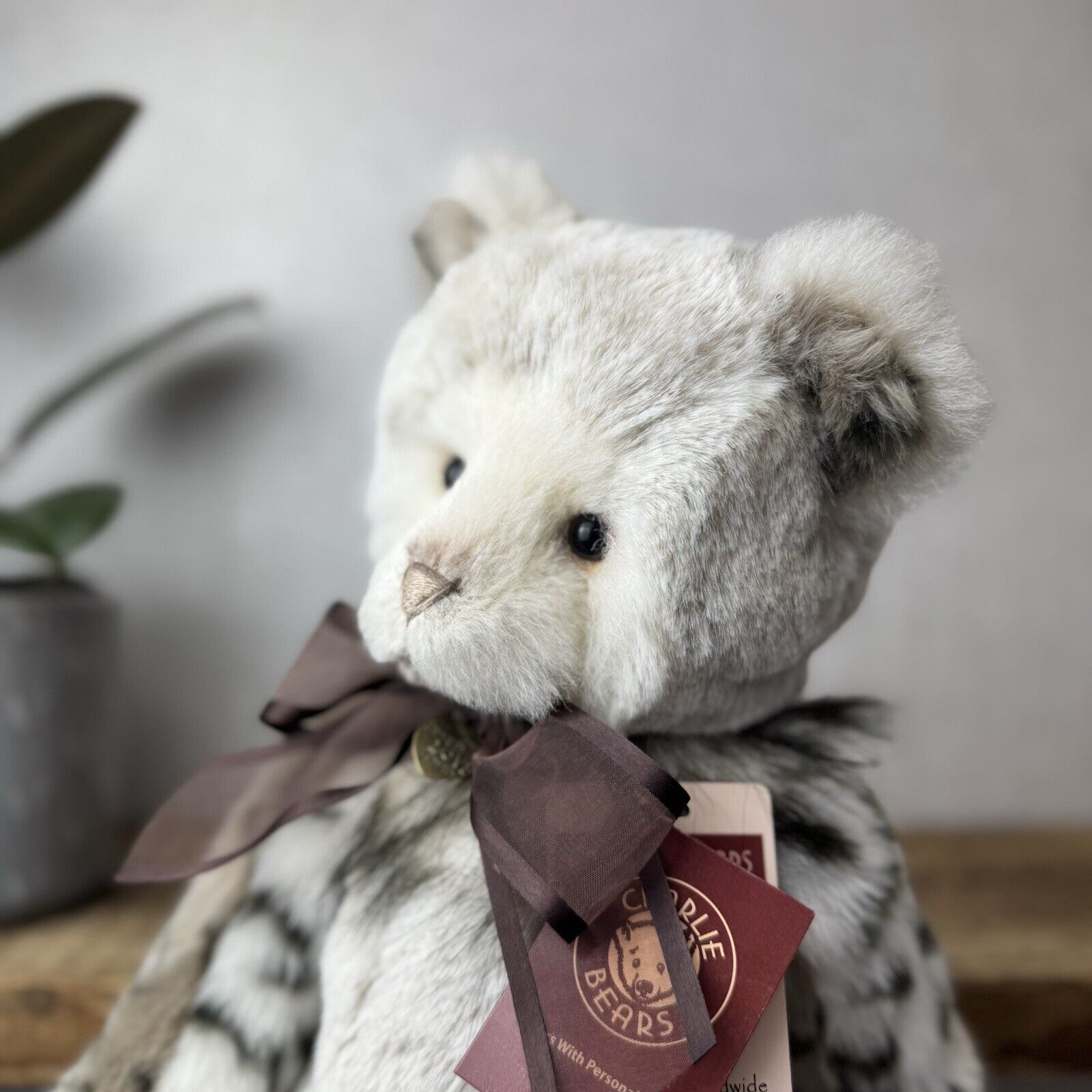 Charlie Bear Genevieve - Plumo Collection - Isabelle Lee Bear Neutral Bear 17”