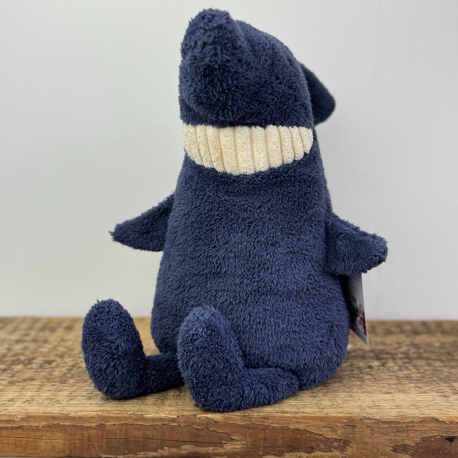 Jellycat Medium Toothy Shark - Large Blue Smiling Shark Beanie Plush 14"